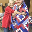 James Woomack is happy to receive a Quilt of Valor.