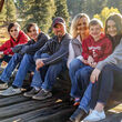 From left, Casey, Cameron, Kirby, Liz, Caleb and Meghan Getz