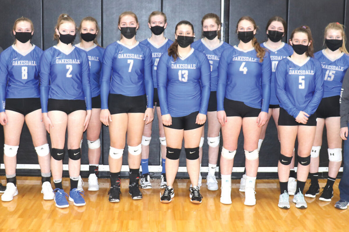 The%20undefeated%20Oakesdale%20Nighthawks%202020%2D21%20varsity%20girls%20volleyball%20team%2E