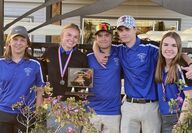 Five players attended a district golf match.