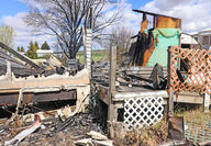 The three destroyed mobile homes were abandoned on Summit Street in Rosalia.